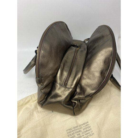 Attilio Giusti Leombruni bag Bronze Metallic Gold Leather Handbag AGL - Picture 9 of 16